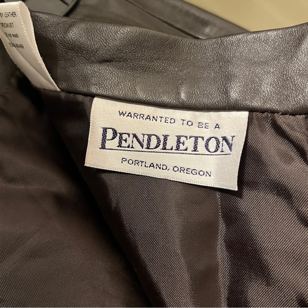 Pendleton | Dark Chocolate Brown 100% Shell Leath… - image 5